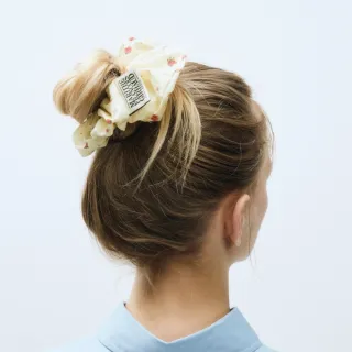 【MARITHE FRANCOIS GIRBAUD】官方旗艦 經典LOGO碎花髮圈 MFG(淺黃)