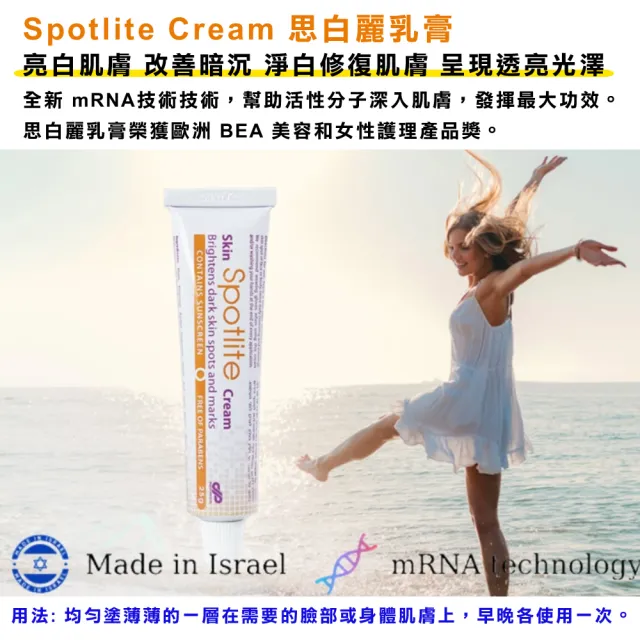 Spotlite思白麗-亮白修護乳膏25g/條 亮白肌膚 改善暗沉(含透明塑膠硬盒 保護商品 不受壓)