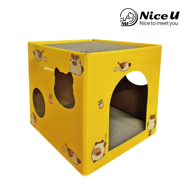 【NiceU】雙層方形公寓貓抓板貓窩