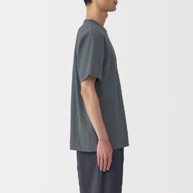 【MUJI 無印良品】男水洗粗織圓領短袖T恤(共7色)