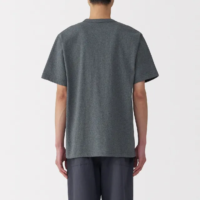 【MUJI 無印良品】男水洗粗織圓領短袖T恤(共7色)