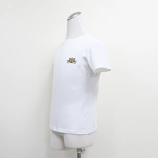 【KENZO】KENZO HAPPY TIGER快樂老虎LOGO純棉短袖T恤(女款/白)