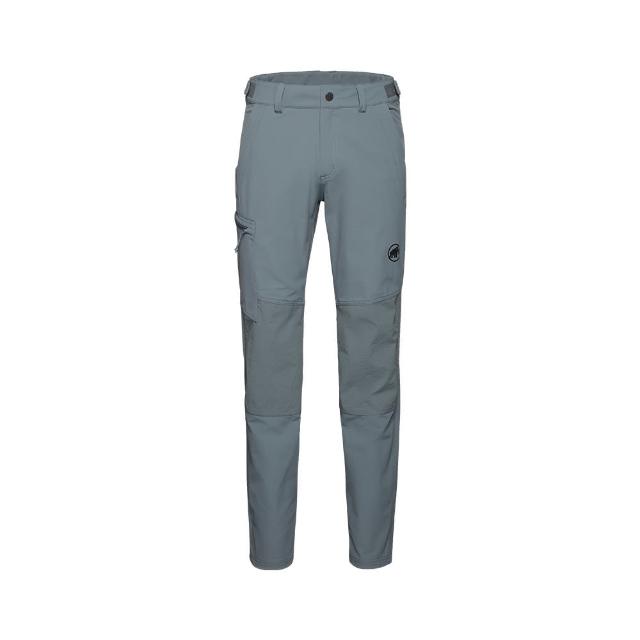 【Mammut 長毛象官方直營】Runbold Guide SO Pants Men 防風防潑水健行軟殼長褲 地層灰藍 男款 #1021-01460