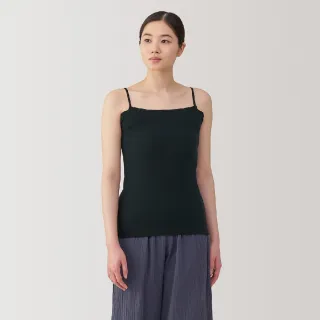 【MUJI 無印良品】女清爽舒適棉質附吸汗墊片細肩帶(共4色)