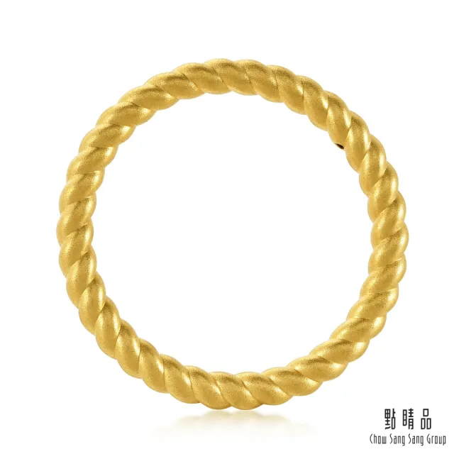 【點睛品】復古扭紋 黃金戒指