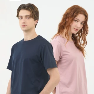 【GIORDANO 佐丹奴】男女裝 涼感素色短袖上衣(多色任選)