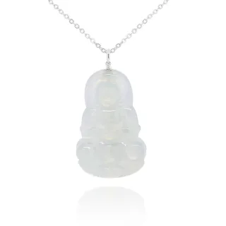 【AURORA 歐羅拉】平安天然翡翠觀音18K金掛墜