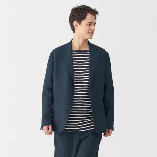 【MUJI 無印良品】男亞麻水洗外套(共3色)