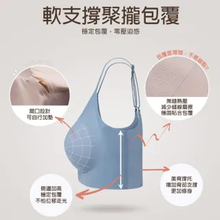 【蒂巴蕾】2件組-涼感無痕無鋼圈內衣 M號-XL號(冰絲內衣 隱形內衣 大尺碼 無鋼圈內衣 文胸 內衣 女)
