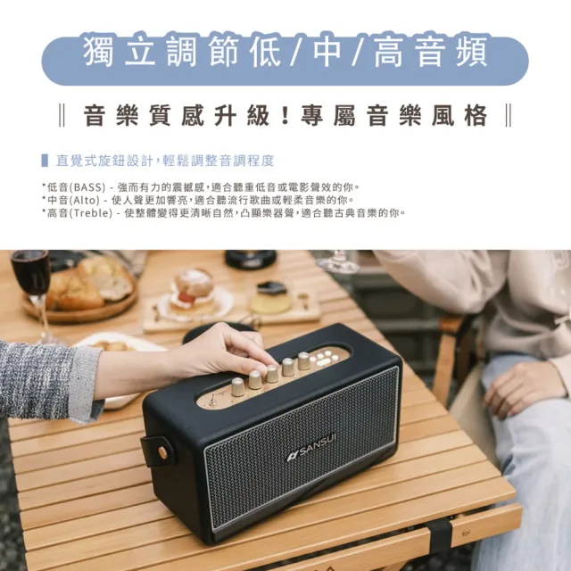 【SANSUI 山水】聲の魂 氣動Hi-Fi 藍牙音響組(SOAIR+立架)