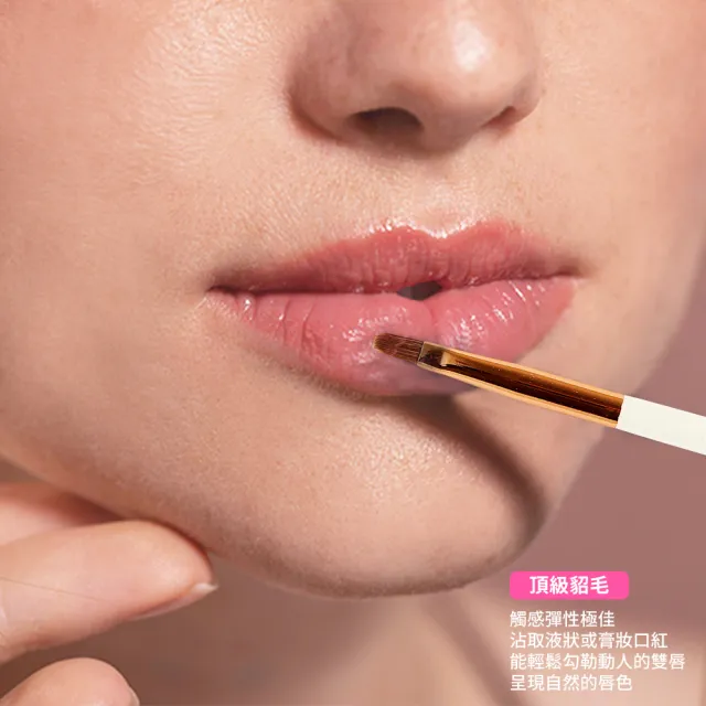 【Galatea葛拉蒂】金顏短柄系列 G0BM 貂毛唇刷(彩妝刷具/刷具/唇彩刷/化妝刷)