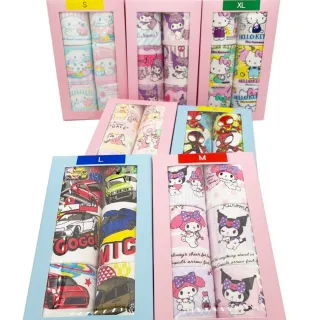 【100%純棉】台灣製兒童內褲-6入組(TOMICA 庫洛米 KITTY 機器戰士)