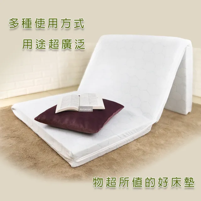 【BEARBED 熊棉】銀離子抗菌床墊 增厚版 單人加大3.5尺(\原“LOHAS樂活家居”/折疊床/好收納/抗菌)