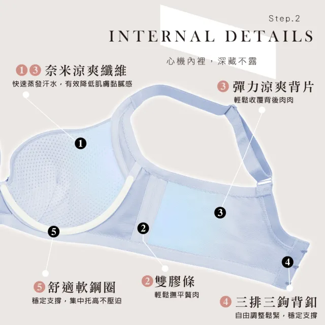 【Clany 可蘭霓】2件組 無痕素面集中包覆軟鋼圈大罩杯 B-E透氣內衣(台灣製.顏色隨機出貨)