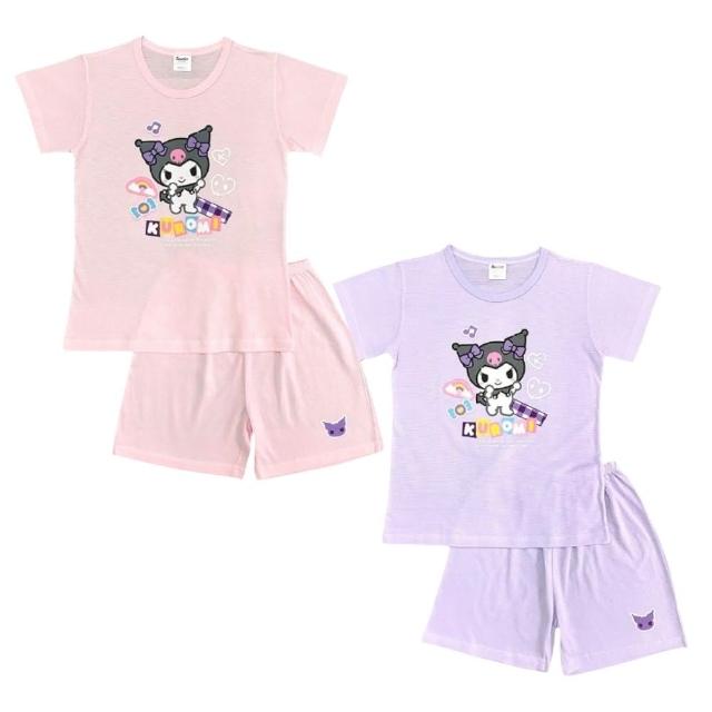 【SANRIO 三麗鷗】酷洛米女童純棉短袖套裝-兩色任選(酷洛米)