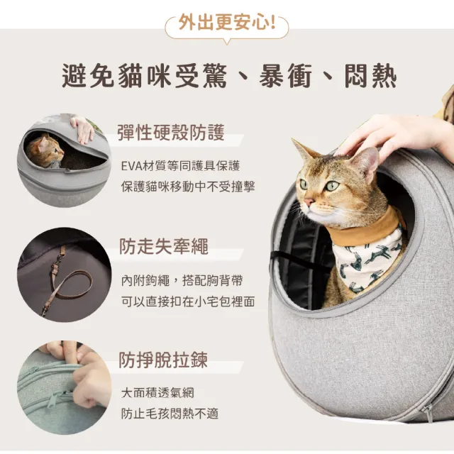 【小宅生活】EGGY小宅包-寵物外出包(寵物外出包 雙肩包 貓窩)