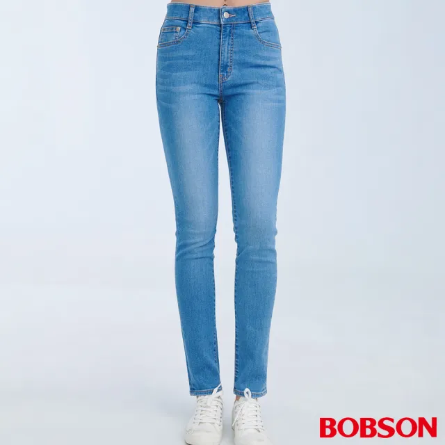 【BOBSON】女款AI體控窄管褲(8258-58)