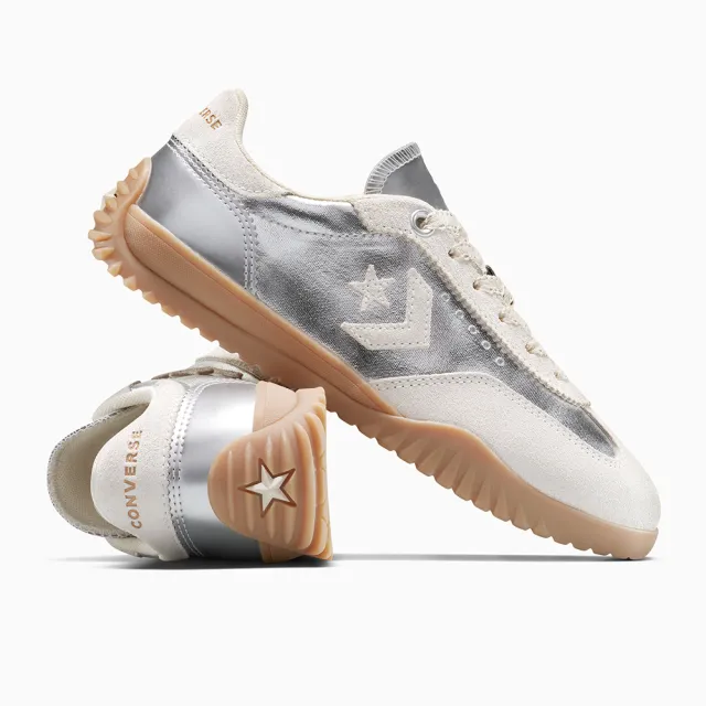 【CONVERSE】RUN STAR TRAINER OX 低筒 流星復古運動鞋 休閒鞋 男鞋 女鞋 米 銀色(A15189C)