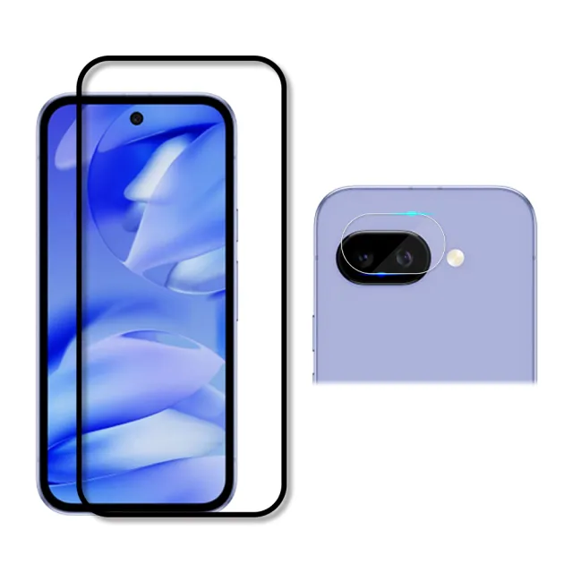【RedMoon】Google Pixel 9 Pro XL/Pixel 9a/Pixel 9 Pro/Pixel 9 手機保護貼2件組 9H玻璃保貼+厚版鏡頭貼