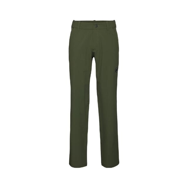 【Mammut 長毛象官方直營】Hiking V Pants Men 防曬彈性健行長褲 深沼澤綠 男款 #1022-02520