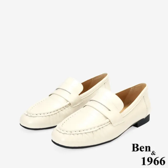 【Ben&1966】Ben&1966高級頭層牛皮簡約個性樂福鞋-25629