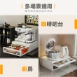 【ONE HOUSE】可延伸作業空間-美拉廚房雙層電器抽屜式 工作台-42cm(抽屜電器架/咖啡機架/雙層工作台)