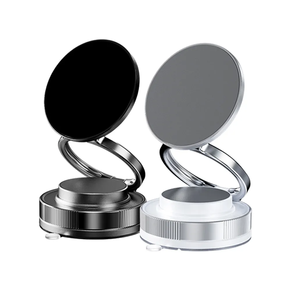 2入組【YOMIX 優迷】360°萬向旋轉免充電真空吸附手機支架(Magsafe適用/拍照神器/雙向吸附/自拍直播導航用)