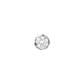 【Georg Jensen 官方旗艦店】GEORG JENSEN SIGNATURE DIAMONDS 單鑽耳環 單支(18K白金 鑽石)