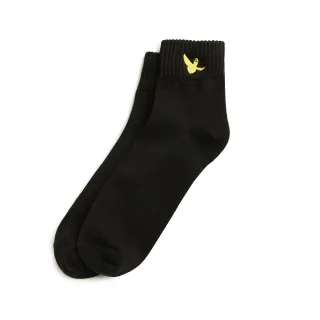 【Mark Gonzales官方旗艦】小天使刺繡短襪-黑色(3雙組)