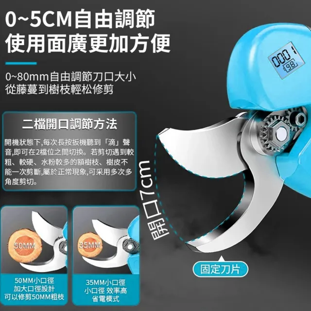 【Ogula 小倉】電動高枝剪 修枝剪 sk5刀片 可切剪5cm直徑開口(無刷數顯 十節一電+豪華配件+折疊鋸+桿子)