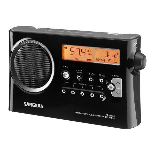 【SANGEAN 山進】AM/FM立體聲二波段收音機/黑  PR-D4/BK
