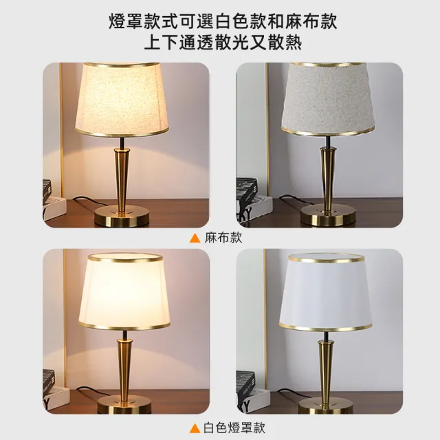 輕奢現代簡約歐式檯燈 臥室床頭燈(床頭燈/裝飾燈/夜燈/檯燈/照明燈)