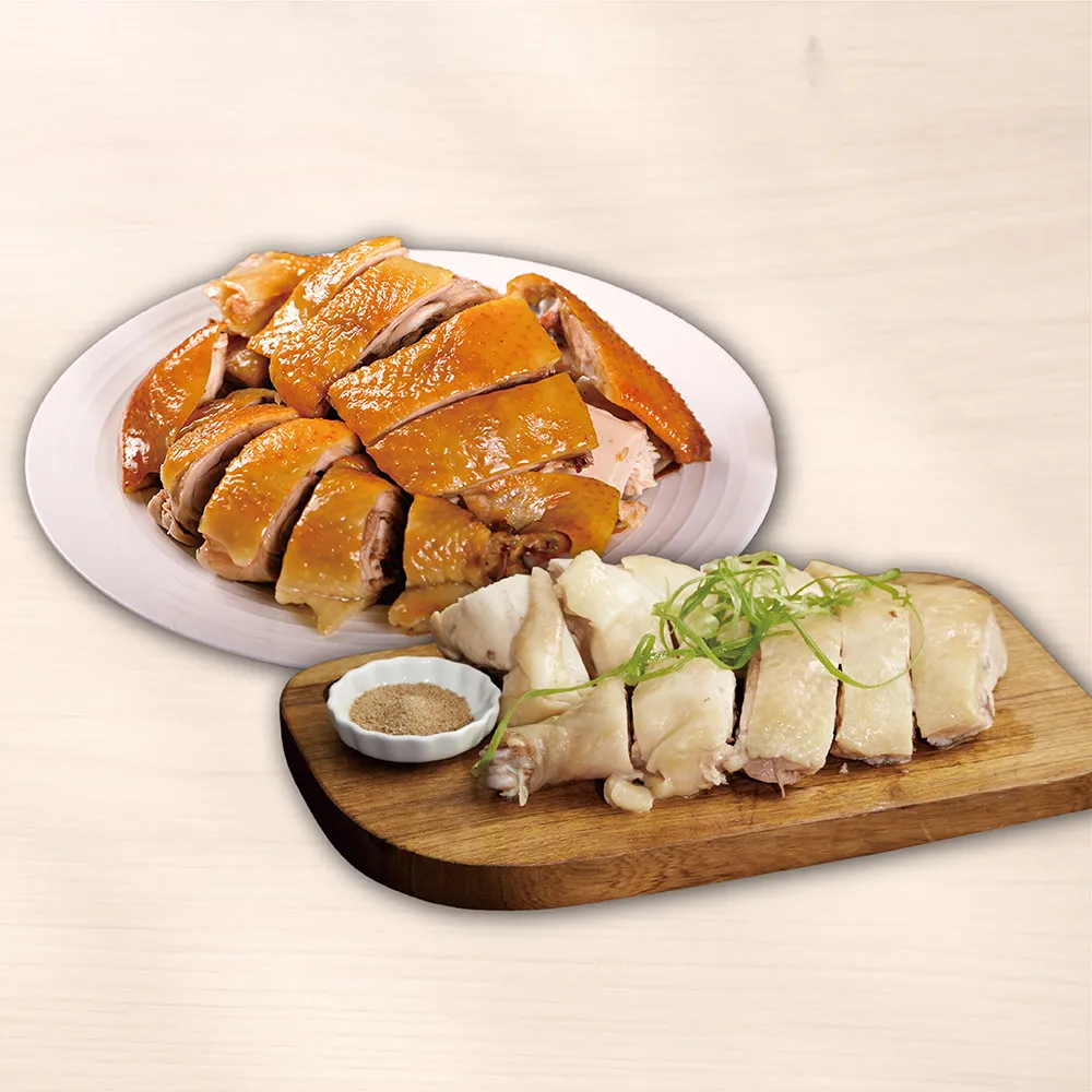 【FROM FARM 元榆牧場】招牌鹽水雞/煙燻甘蔗雞小包裝6入組(甘蔗、鹽水各3包/每包350g)