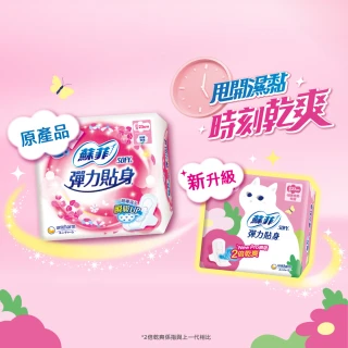 【Sofy 蘇菲】彈力貼身超薄體貼日用潔翼衛生棉23cm(12片x8包/組 共96片)