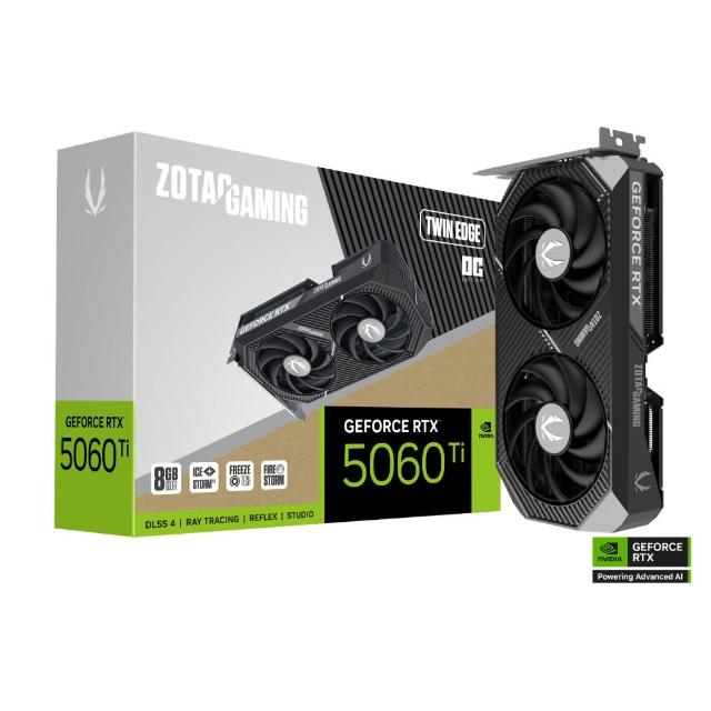 【ZOTAC 索泰】卡+板組合★GAMING GeForce RTX 5060 Ti 8GB Twin Edge OC 顯示卡+B760M