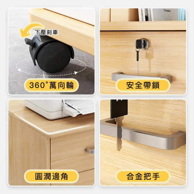 【Ashley House】Sil西爾一門三抽帶鎖抽屜櫃文件收納櫃(儲物櫃 客廳收納櫃 廚房收納櫃 抽屜櫃 置物櫃)