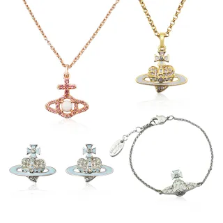 【Vivienne Westwood】母親節 送禮 經典閃耀水晶行星土星 項鍊/耳環/手鍊(多款可選)