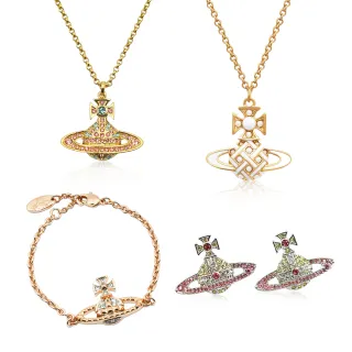 【Vivienne Westwood】母親節 送禮 經典閃耀水晶行星土星 項鍊/耳環/手鍊(多款可選)