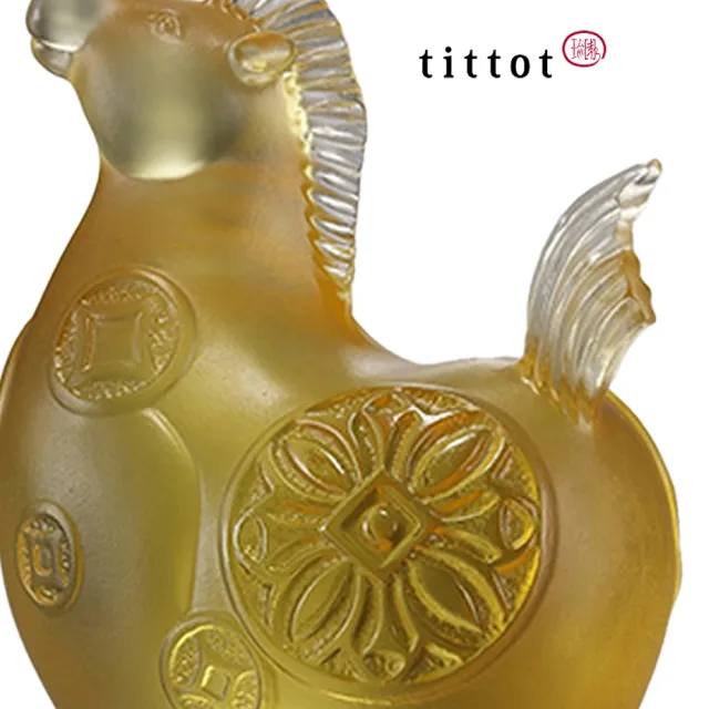 【tittot 琉園】馬上有錢_十二生肖年年有錢系列  擺飾(琉璃/藝術品/贈禮/生日送禮/生肖/馬擺飾)