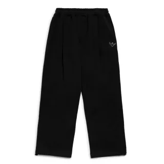 【Mark Gonzales官方旗艦】男女同款 小天使布章休閒抽繩長褲-黑色