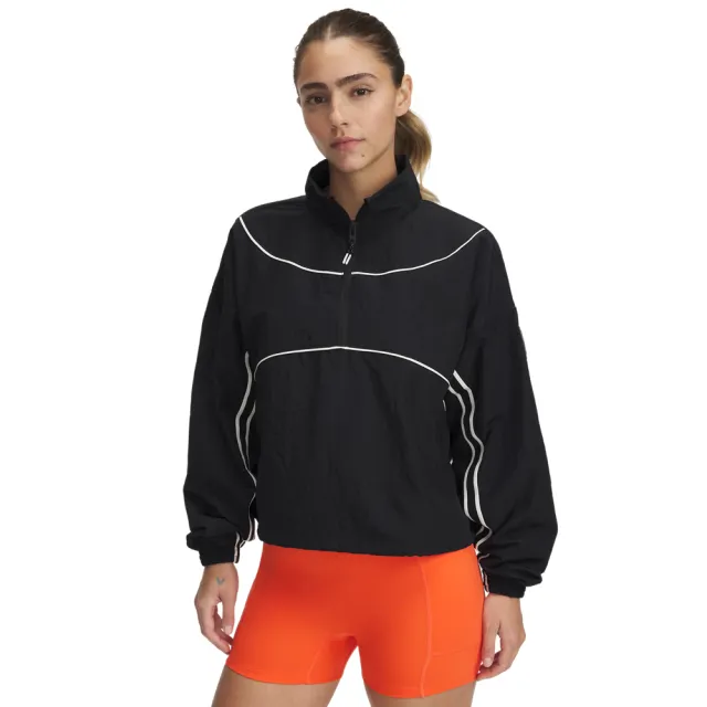 【UNDER ARMOUR】UA 女 RUN 96 Storm 防風外套_1389567-001(黑色)