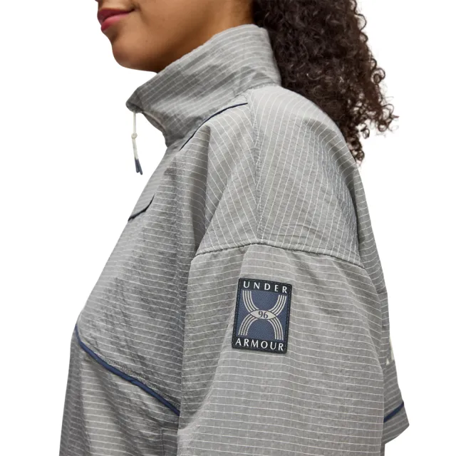 【UNDER ARMOUR】UA 女 RUN 96 Storm 防風外套_1389567-114(灰色)