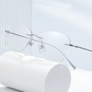【LEESA】無框眼鏡\氣質眼鏡\顯臉小\純鈦眼鏡\無度數眼鏡\超輕鏡架\素顏眼鏡\學生眼鏡\眼 