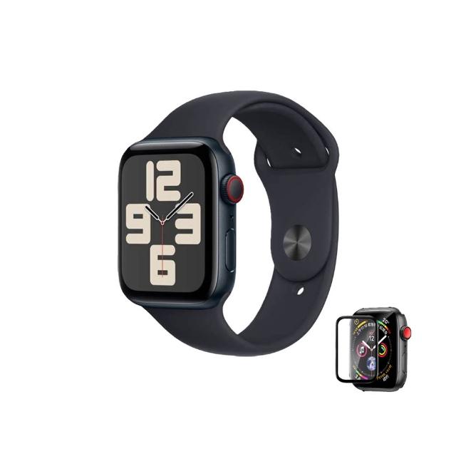 鋼化保貼組【Apple】Apple Watch SE2 44mm LTE(鋁金屬錶殼)