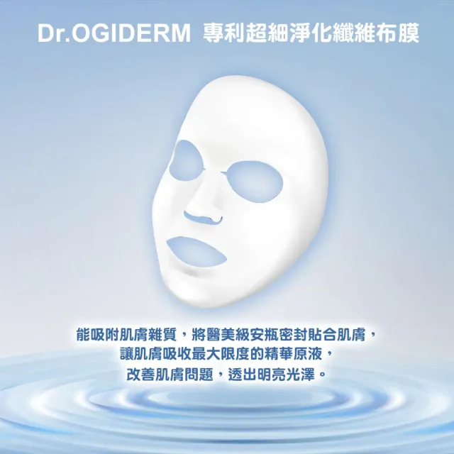 【Dr.OGIDERM歐肌恩】Dr.OGIDERM歐肌恩安瓶面膜-10片盒裝/5款任選(美白/保濕/舒緩/緊緻拉提/控油保濕)