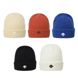 【DESCENTE】迪桑特 中性 基本款運動毛帽 針織帽(黑色/白色/橘色/藍色/米色)