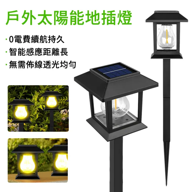 【LUYOO】戶外太陽能自動光控地插燈 氛圍裝飾庭院燈 氛圍燈 草坪燈(防雨水 免佈線 智能光控)