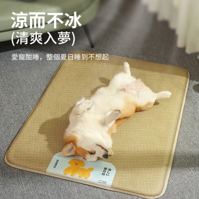 【Petfun】寵物涼墊 貓狗夏季降溫墊 透氣防抓寵物床墊 大尺寸涼感睡墊 貓咪狗狗涼席 75X60cm
