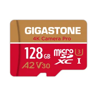 【GIGASTONE 立達】4K Camera Pro microSDXC UHS-Ⅰ U3 A2V30 128GB攝影高速記憶卡(支援GoPro/DJI)