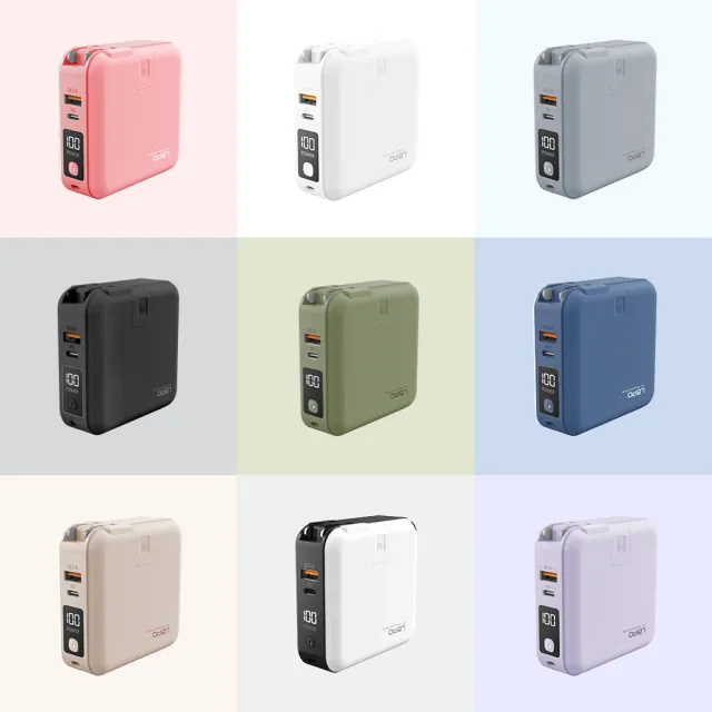 【LaPO】2代 WT-03CM 10000mAh 22.5W 雙孔輸出多功能無線充行動電源_37Wh_具Wh標示(自帶線/無線/磁吸)